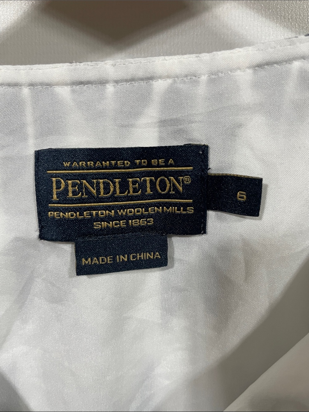 Pendleton Navy and White Geometric Button-Front Sleeveless Dress - Picture 2 of 4